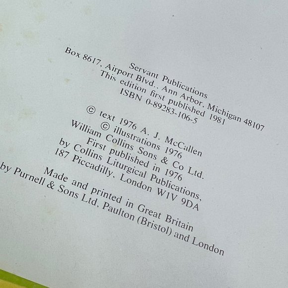 Listen Themes From the Bible Retold for Children AJ McCallen 1981 HC - Picture 5 of 8